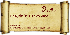 Demjén Alexandra névjegykártya