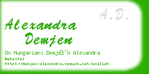 alexandra demjen business card